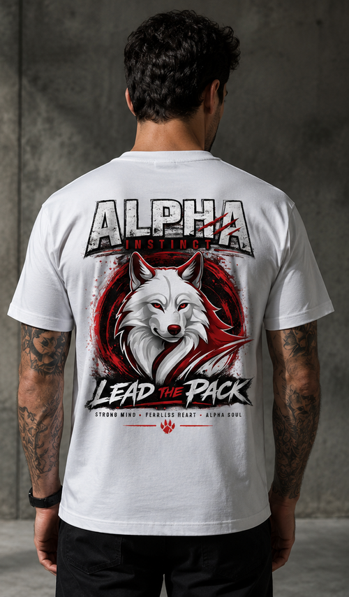 Alpha Instinct Wolf Graphic T-Shirt | Lead the Pack Streetwear Tee